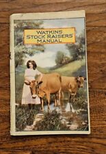 Original 1914 Watkins Stock Raisers Manual Cattle, Mules etc picture
