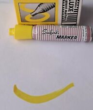 LOT OF 3 YELLOW SANFORD DELUXE CHISEL TIP MARKERS VINTAGE OLD SCHOOL SMELL picture