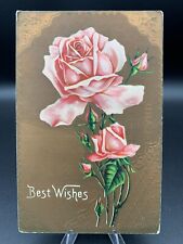 EMBOSSED VICTORIAN ANTIQUE POSTCARDS (9) - vintage, floral, unused picture