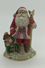 Santa's of the Nations - Sweden Porcelain Figurine 8905 SANTA CLAUS Vtg 1991 EUC picture