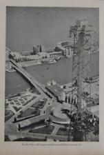 Antique Chicago Worlds Fair Art Print The Skyride Birdseye View 1933 Original picture