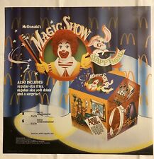 Vtg McDonald's Translite Magic Show Happy Meal Store Ronald 1985 picture