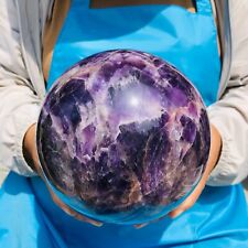 8.73LB  Natural Dream Amethyst Quartz Crystal Sphere Ball Healing picture