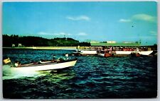 Vtg Lake Ozark Missouri MO Loc Wood Boat Dock Postcard picture