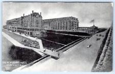 1907 era THE NEW HOTEL DENNIS BOARDWALK EXTERIOR ATLANTIC CITY NJ BLACK & WHITE picture