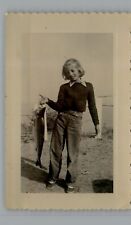 Antique 1940's  Fish Caught - Black & White Photography Photos picture