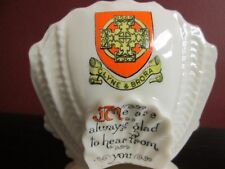 Figural Gents ARCADIAN STOKE on TRENT Crested Ware Novelty Ashtray CLYNE & BRORA picture
