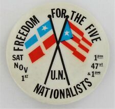 Free The Five Puerto Rican Nationalist 1969 Lolita Lebron UN Protest P974 picture
