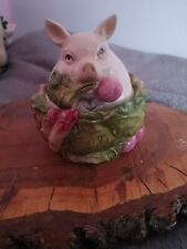 1980's Fitz & Floyd Classics French Market Pig Toothpick Holder Trinket picture