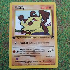 Pokémon Trading Cards Team Rocket Set Mankey 1st Edition Mint / Near Mint 61/82 picture