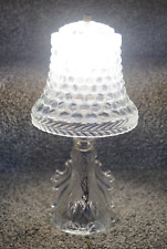 Antique 1920s Art Deco Pattern Glass Cut Crystal Boudoir Desk Lamp - BEAUTY EAPG picture