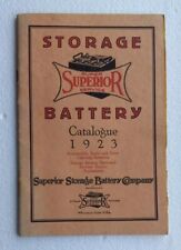 Vtg 1923 Superior Storage Battery Catalog W Price List Antique  picture