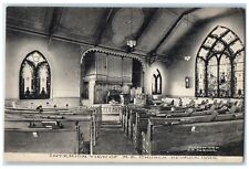 1911 Interior View M.E. Church Chapel Interior Nevada Iowa IA Vintage Postcard picture