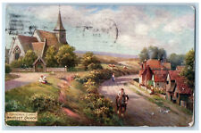 1906 Picturesque Surrey Westcott Church England Oilette Tuck Art Postcard picture