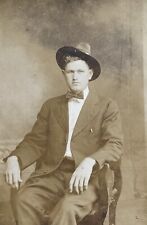 Handsome Young Man Davis Smith RPPC AZO 1904 - 1918 Vintage Photo picture