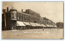1911 Main Street Opera House Stores Scene Amboy Illinois IL RPPC Photo Postcard picture