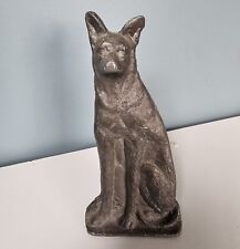 Vintage German Shepherd Dog Door Stop or Book End 6 Inches Cast Lead picture