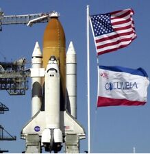 Authentic Official NASA Space Shuttle Columbia 4x6 Nylon Flag Rare Collectors picture