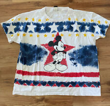 Land’n Sea NY Disney Vintage 90’s Mickey Unlimted 2X T-Shirt Stars Stripes picture