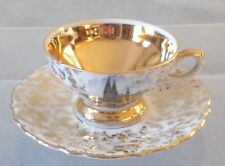 VINTAGE KOLN BAVARIA HANDGEMALT HAND MADE GOLD WHITE FLORAL TEA COFFEE CUP GOOD picture