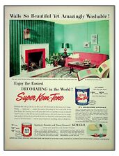 Super Kem Tone Paint Fireplace 1952 Vintage Print Ad picture