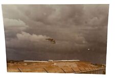 Jets in Maneuvers Outside of Las Vegas Nevada Found Photo Snapshot 1991 Cloudy picture