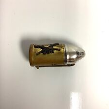Vtg WWI WWII Trench Art Brooch Pin USA Protect The Flag Bullet Cartridge Ammo picture