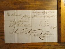 Antique Ephemera 1854 Receipt Document Petersburg VA Burwell Napkins Gingham picture
