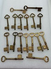 Antique Vintage Brass Skeleton Keys Blanks Lot Of 17 Length Varies 3