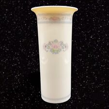 Vintage Lenox Vase Charleston Silver Edge Pink Blue Flowers USA Porcelain 6.5”T picture