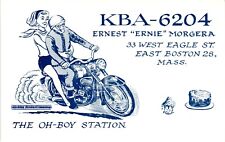 Vintage Postcard - QSL Citizen Radio Card KBA-6204 East Boston Massachusetts MA picture