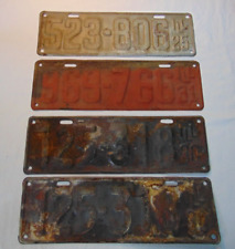 Illinois License Plates Vtg Lot of 4 Collector 1925 1931 1930 1930 Mancave Auto picture