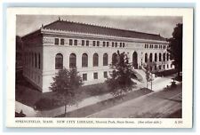 1914 New City Library, Merrick Park, State Street, Massachusetts MA Postcard picture
