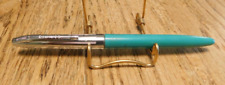 Vintage Scripto Fountain Pen Turquoise Barrel and Chrome Cap. Nice picture