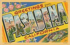 PASADENA CA - Many Scenes Greetings From Pasadena Postcard - 1945 picture