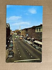 Postcard Brattleboro Vermont Old Cars Main Shopping Area Woolworth Store Vintage picture