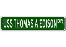 USS THOMAS A EDISON SSN 610 Ship Navy Sailor Metal Street Sign - Aluminum picture