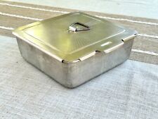 Vtg Mirro Aluminum 8 x 8 x 2 5/8 Cake Brownie Pan Slide On Lid  & Handle USA picture