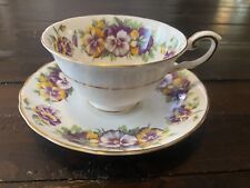 Vintage Tuscan Fine Bone China England Tea Cup And Saucer C9C49 Floral Pattern picture