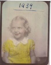 Vintage Found Photograph 1939 Yellow Dress Small Photo Great Depression  picture