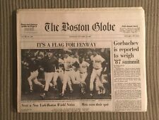 1986 Oct 16th Boston Globe Paper Red Sox AL Champs Fenway Park + Bonus~(PL) picture