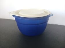 Tupperware 4971 Blue Mini Prep Mixing Bowl 650ml with White Lid picture