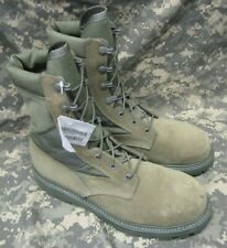 NEW GENUINE US THOROGOOD SAGE GREEN HOT WEATHER SAFETY COMBAT BOOTS. UK 14.5 picture