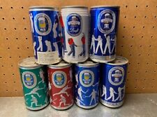Set of 7 different Suntory Beer 355ml EMPTY sports beer cans Japan golf baseball picture