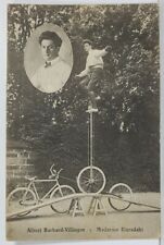 Unicycle Act, Albert Burkard of Villingen Germany Rochester Family Postcard M19 picture