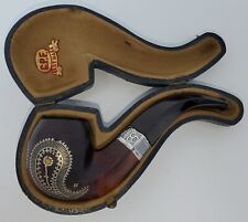 Estate CPF Best Make Silver Inlay Band  Briar Pipe -  picture