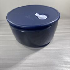 Tupperware Vent N Serve 8-1/2 Cup Round Microwave Dish Indigo Blue New  picture