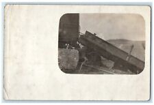 c1910's Train Wreck Accident Cedar Rapids Iowa IA RPPC Photo Unposted Postcard picture