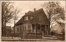 RPPC SEATONVILLE IL Illinois Joe Vane Jr’s House Real Photo Postcard 1911 JB13 picture