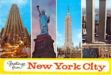 1976 NY City World Trade Center RCA building Empire State MINT 4x6 postcard CT26 picture